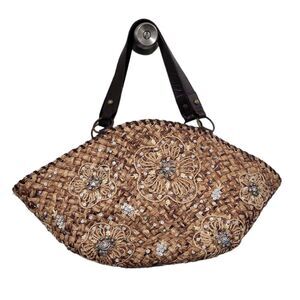 Nordstrom Women’s beaded straw tote bag beachy